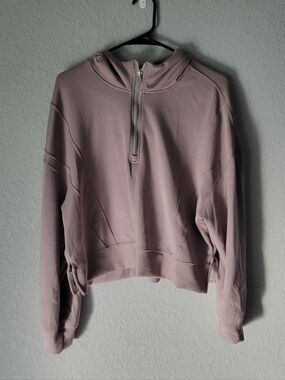 Better Together Women’s Size Large Beige Tan 1/4 Zip Hooded Sweatshirt Hoodie